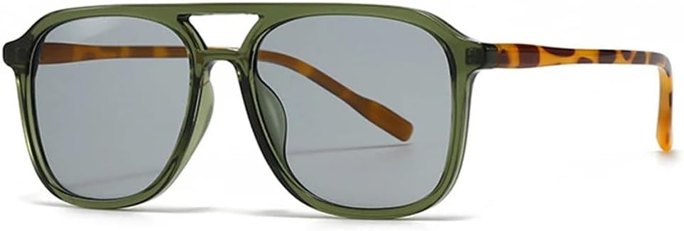 

Женские солнцезащитные очки с двойной перемычкой и градиентной защитой от УФ-излучения UV400 для занятий спортом на открытом воздухе, бега, езды на велосипеде и вождения UYPTK, Green Light Gray