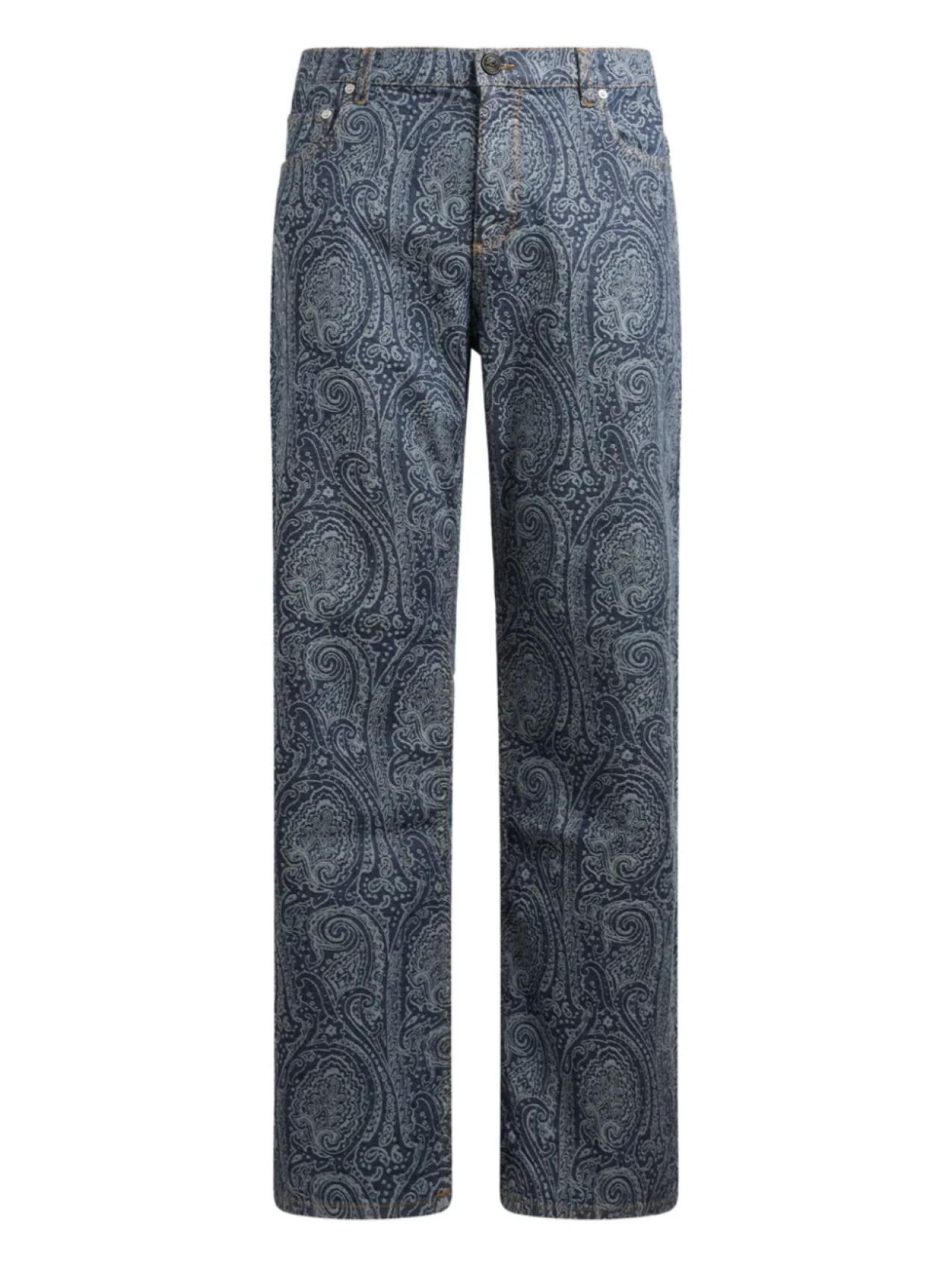 

Прямые джинсы ETRO жаккардовые, серый