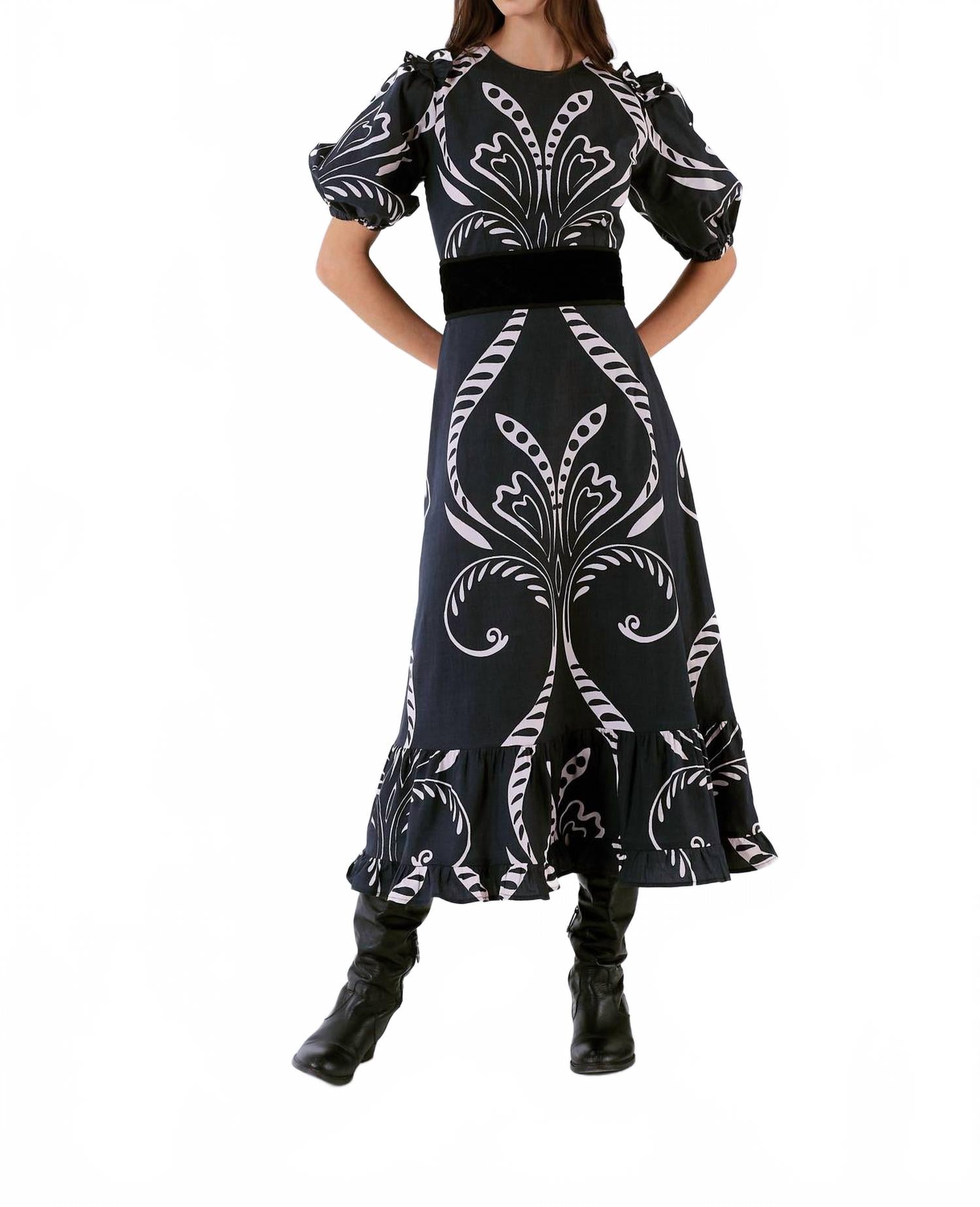 

BEYOND by Vera Платье-миди Antonia, цвет Fountain Black