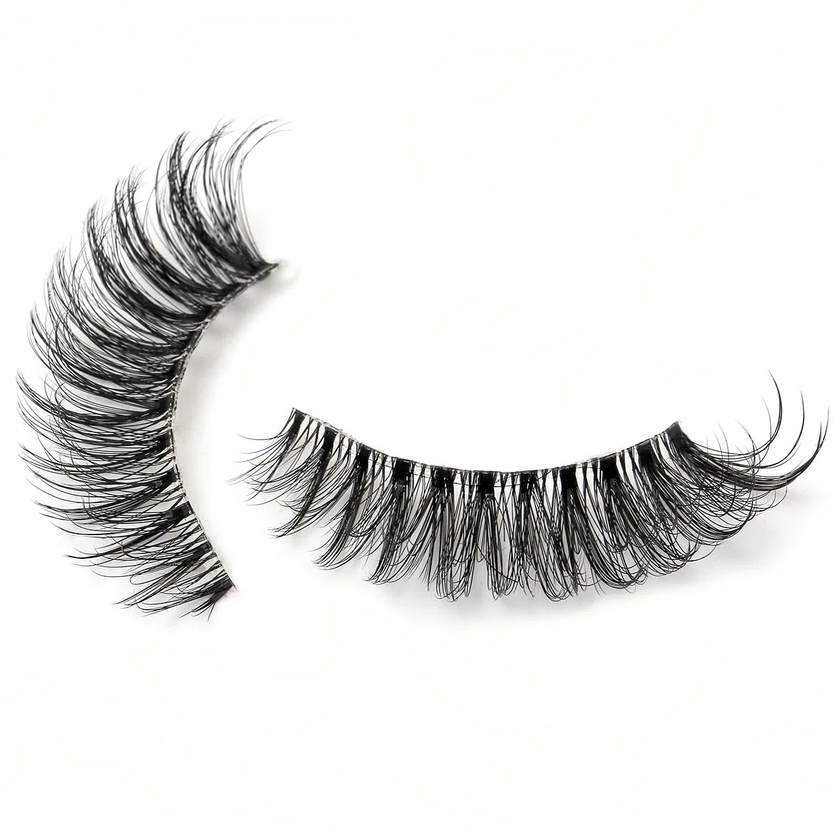 Набор накладных ресниц «Russian Volume Fluffy Strip Lashes» с прозрачной лентой, 10 пар Hicocu — фото 2