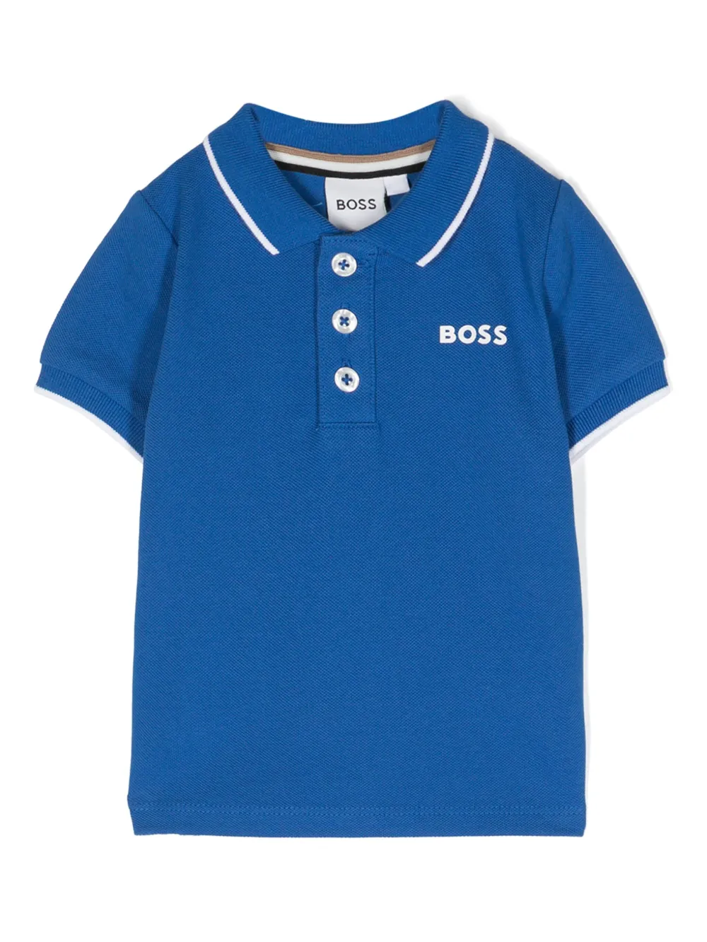 

Рубашка поло с логотипом BOSS Kidswear, синий