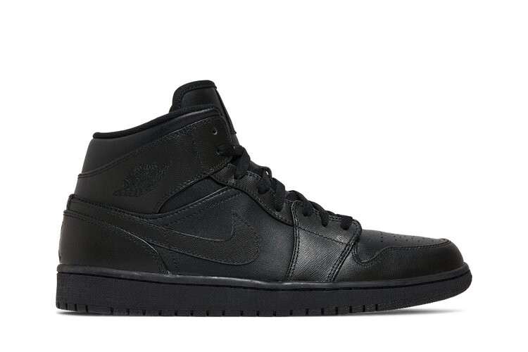 

Кроссовки Air Jordan 1 Mid 2013 'Triple Black', черный