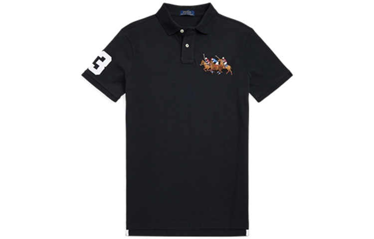 

SS22 Футболка поло мужская черная Polo Ralph Lauren