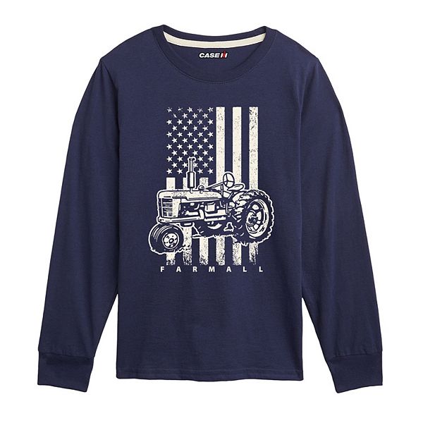 

Футболка с длинным рукавом Boys 8-20 case ih farmall tractor american flag Licensed Character, Navy