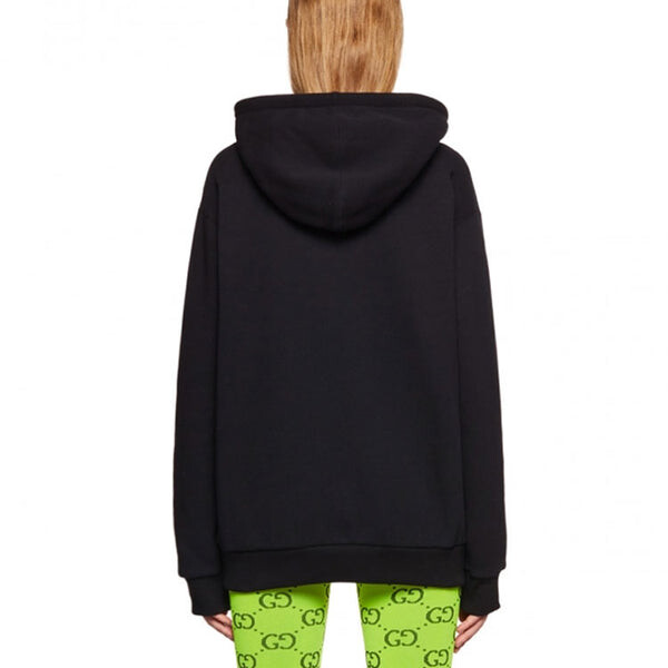 Толстовка logo love parade cotton hoodie 'black' Gucci, черный — фото 4