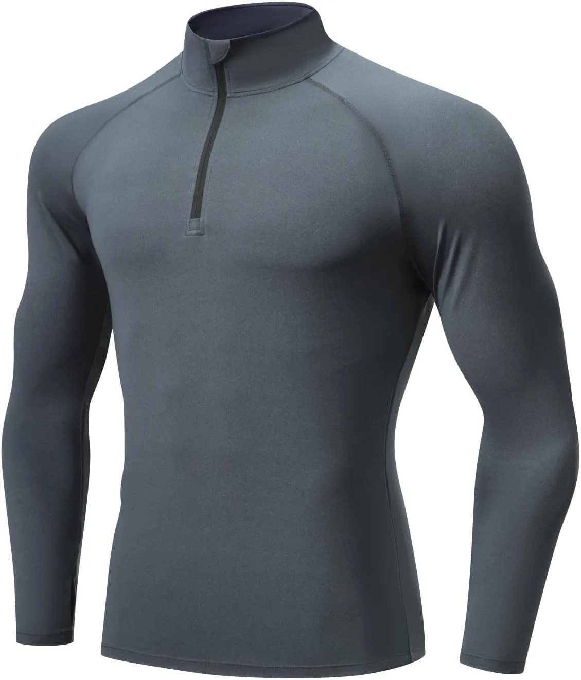 

Мужская футболка 1/4 Zip с длинным рукавом и отверстиями для большого пальца Blaward