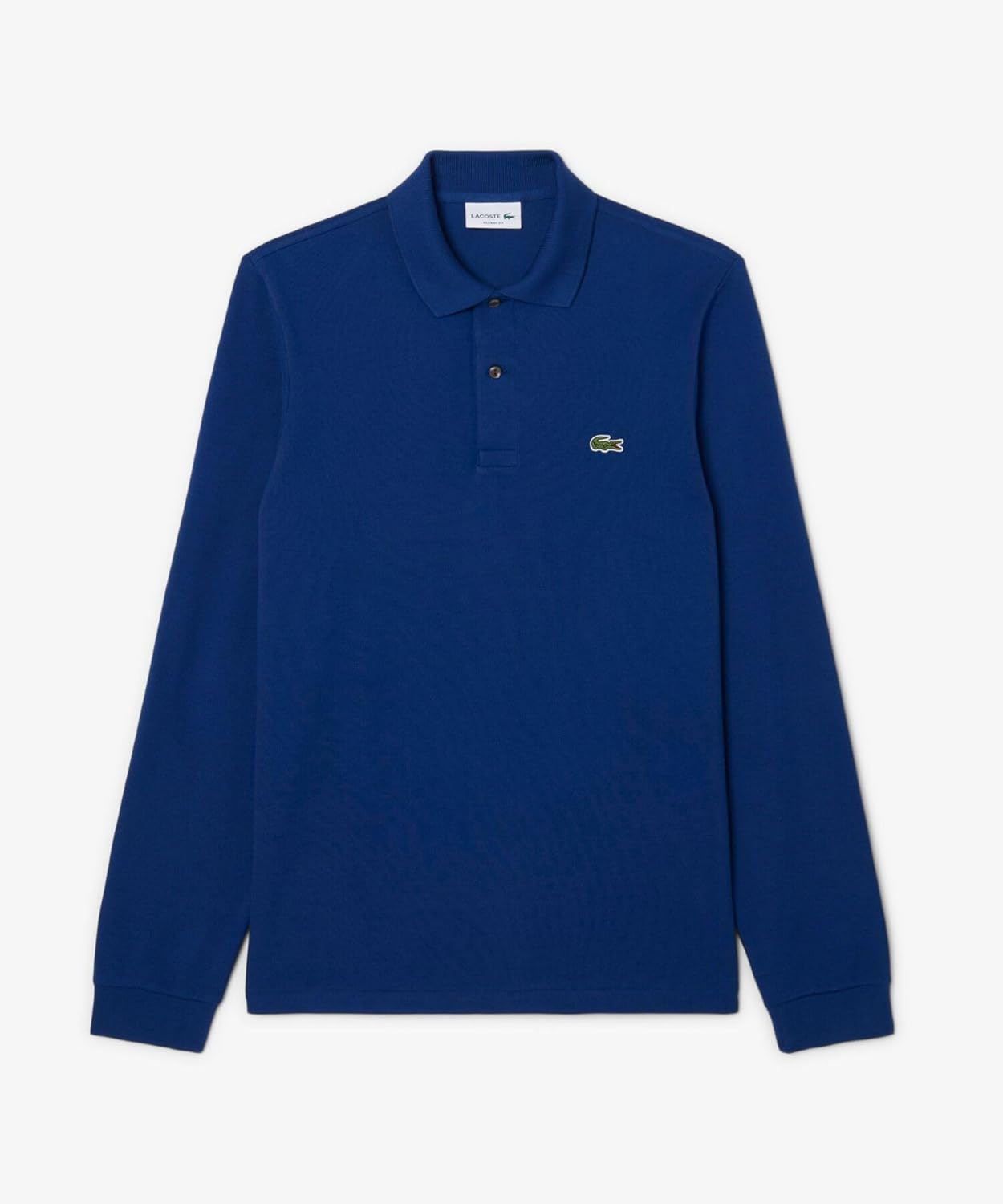 Официальная поло-рубашка Lacoste Original Fit с длинным рукавом, модель L1312, темно-синий — фото 4