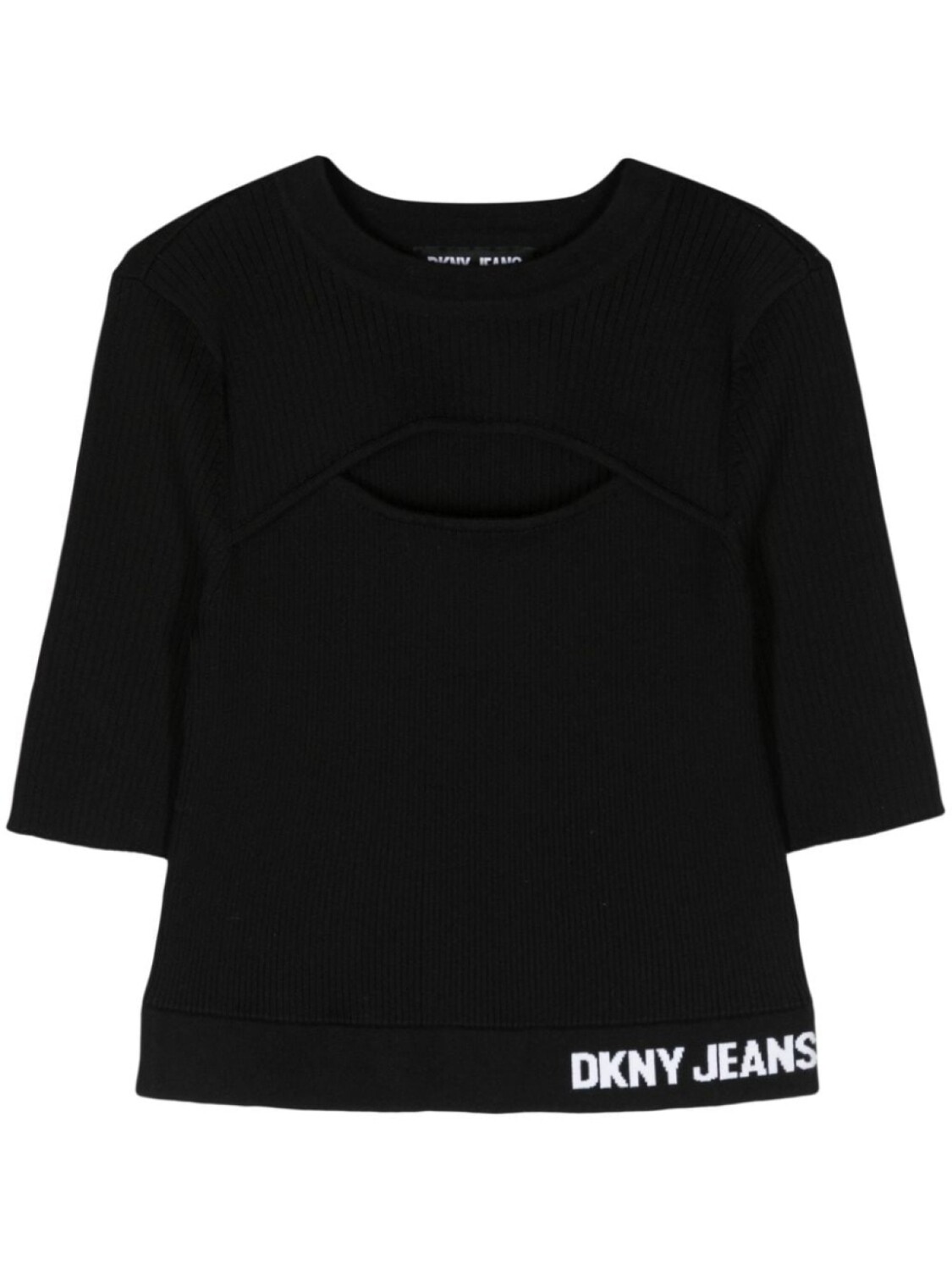 

DKNY трикотажный топ с вырезом, черный