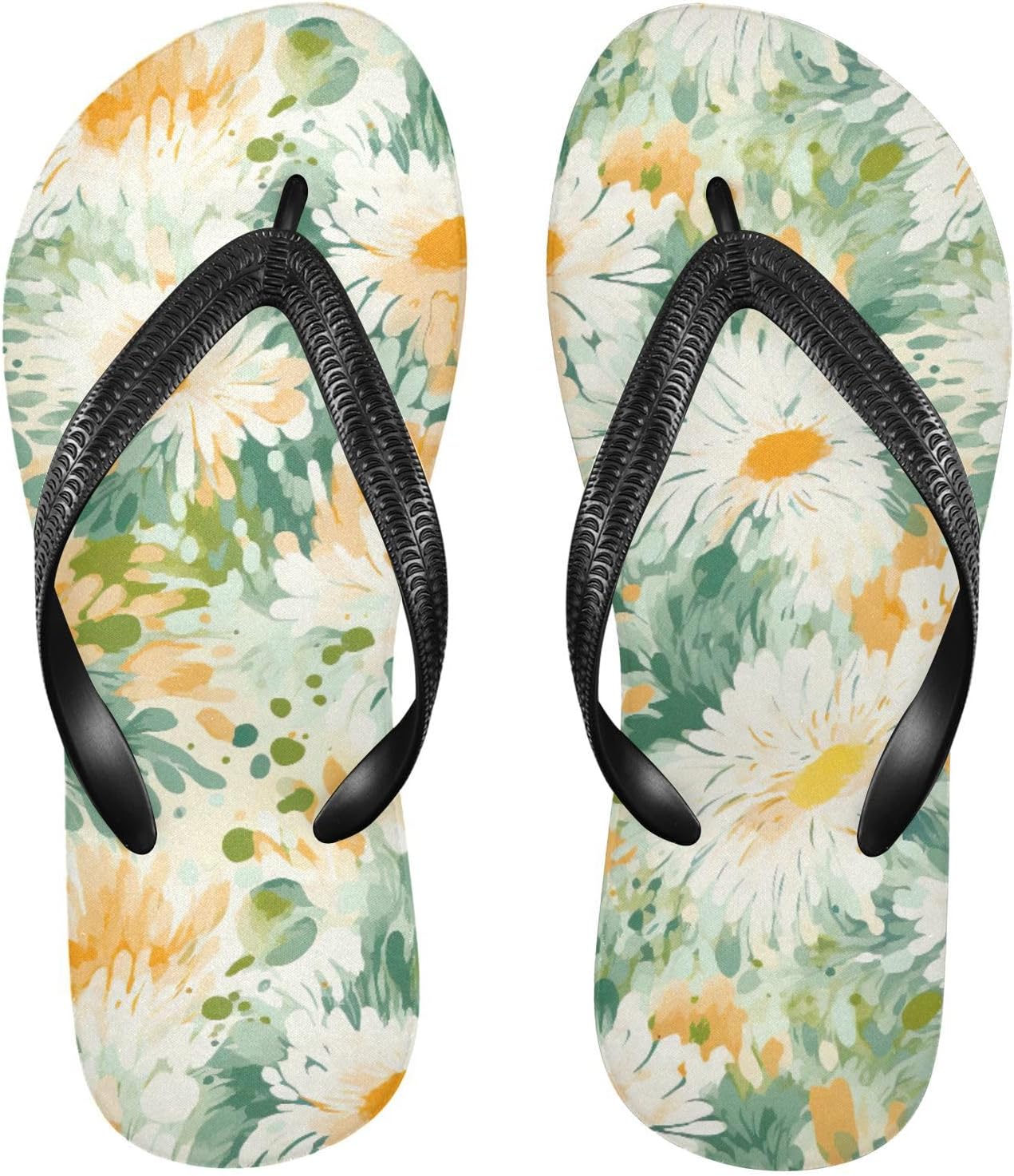 

Вьетнамки с зелеными цветами, пляжный душ, резиновые нескользящие летние шлепанцы для мужчин и женщин, для прогулок Sinestour