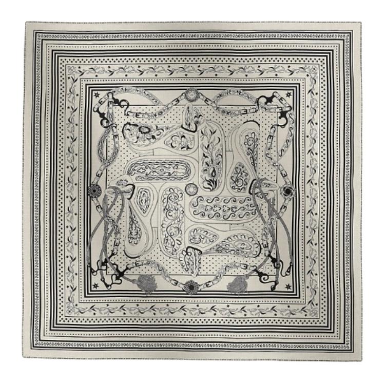

HERMES Женская кашемировая шаль разноцветная, White