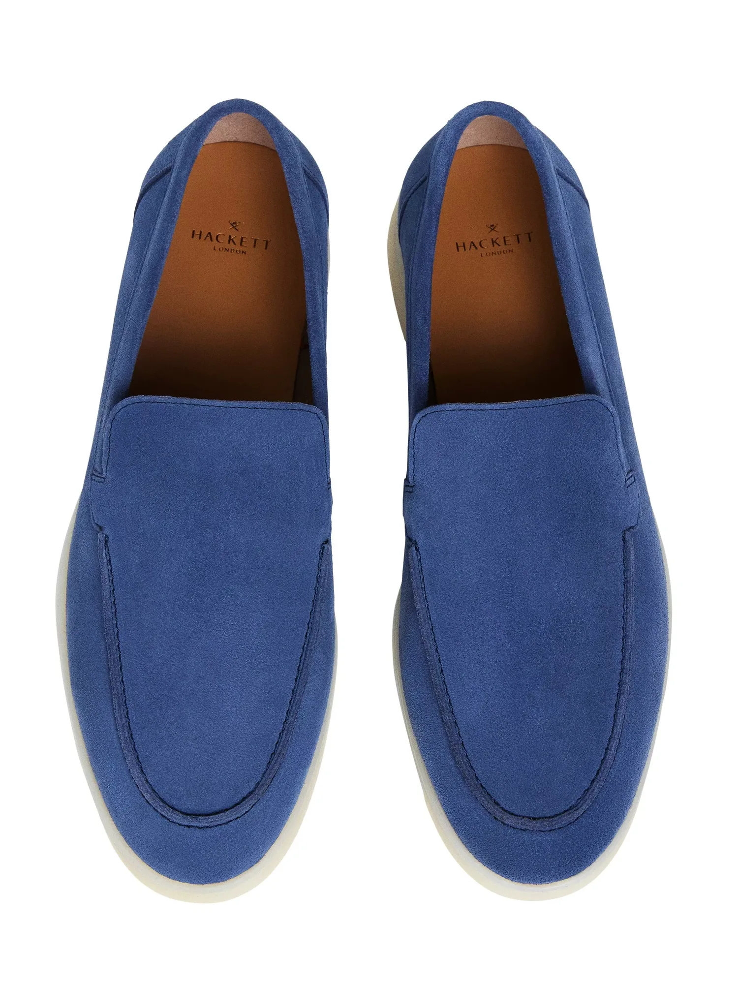 Лоферы Martin из гладкой замши Hackett London, Washed Navy Blue — фото 2