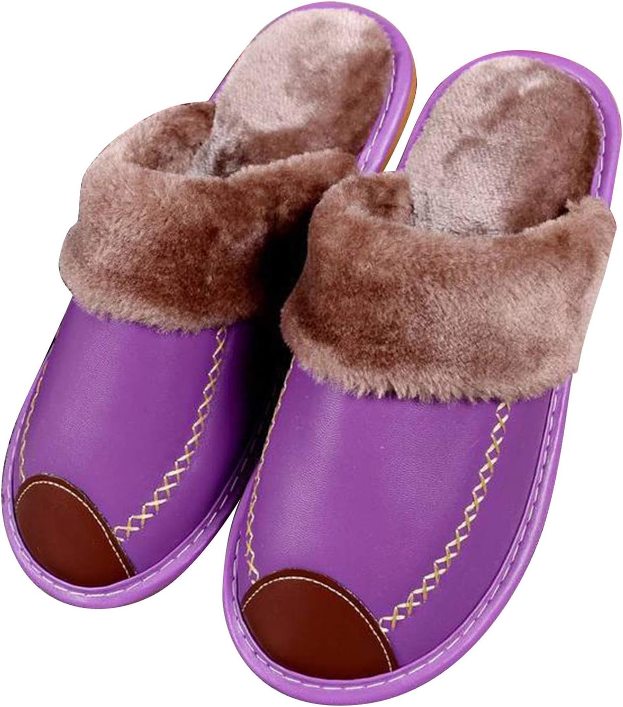 

Теплые тапочки Arinda The Alpha с плюшевой подкладкой и верхом из искусственной кожи, унисекс, пурпурный