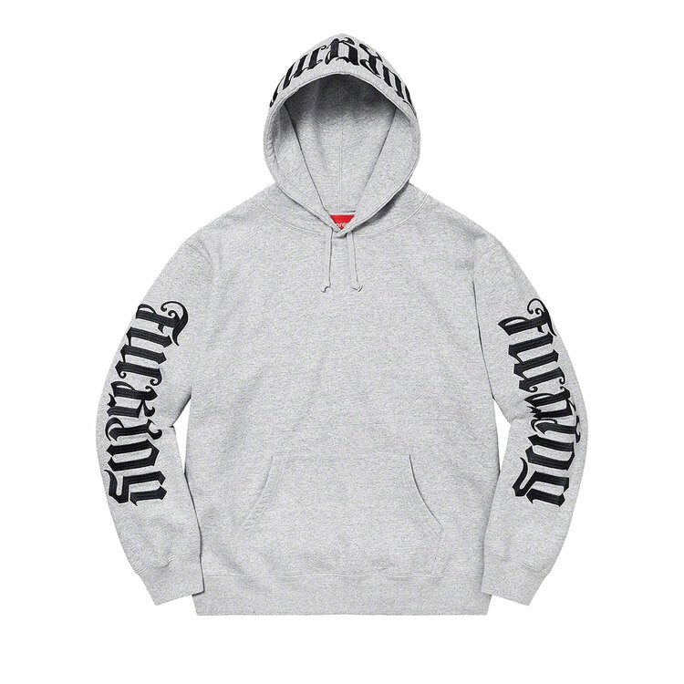 

Толстовка Supreme Ambigram Hooded Sweatshirt, серый