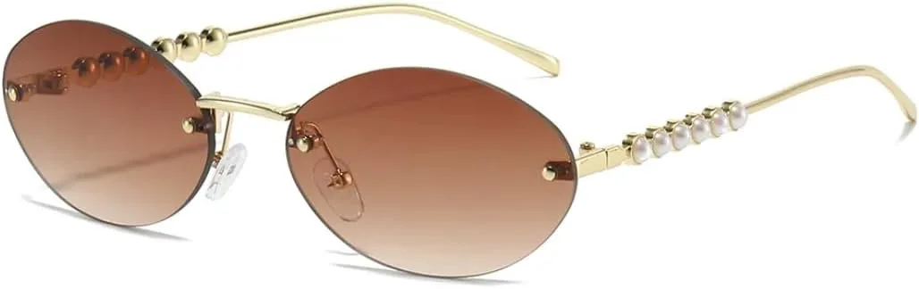 

Роскошные безрамочные солнцезащитные очки «кошачий глаз» с градиентным переходом цвета для женщин и мужчин, с защитой от УФ-излучения UV400 TYUVIVO, Golden Duohua Tea