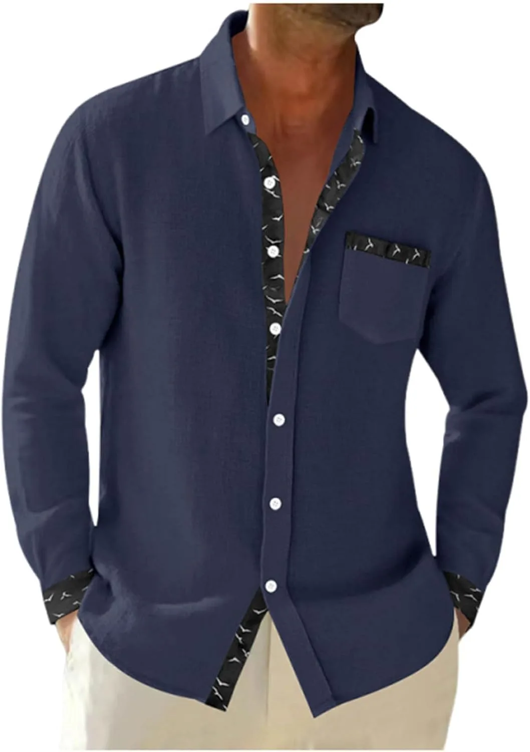 

Кардиган с высоким воротником из льна для мужчин