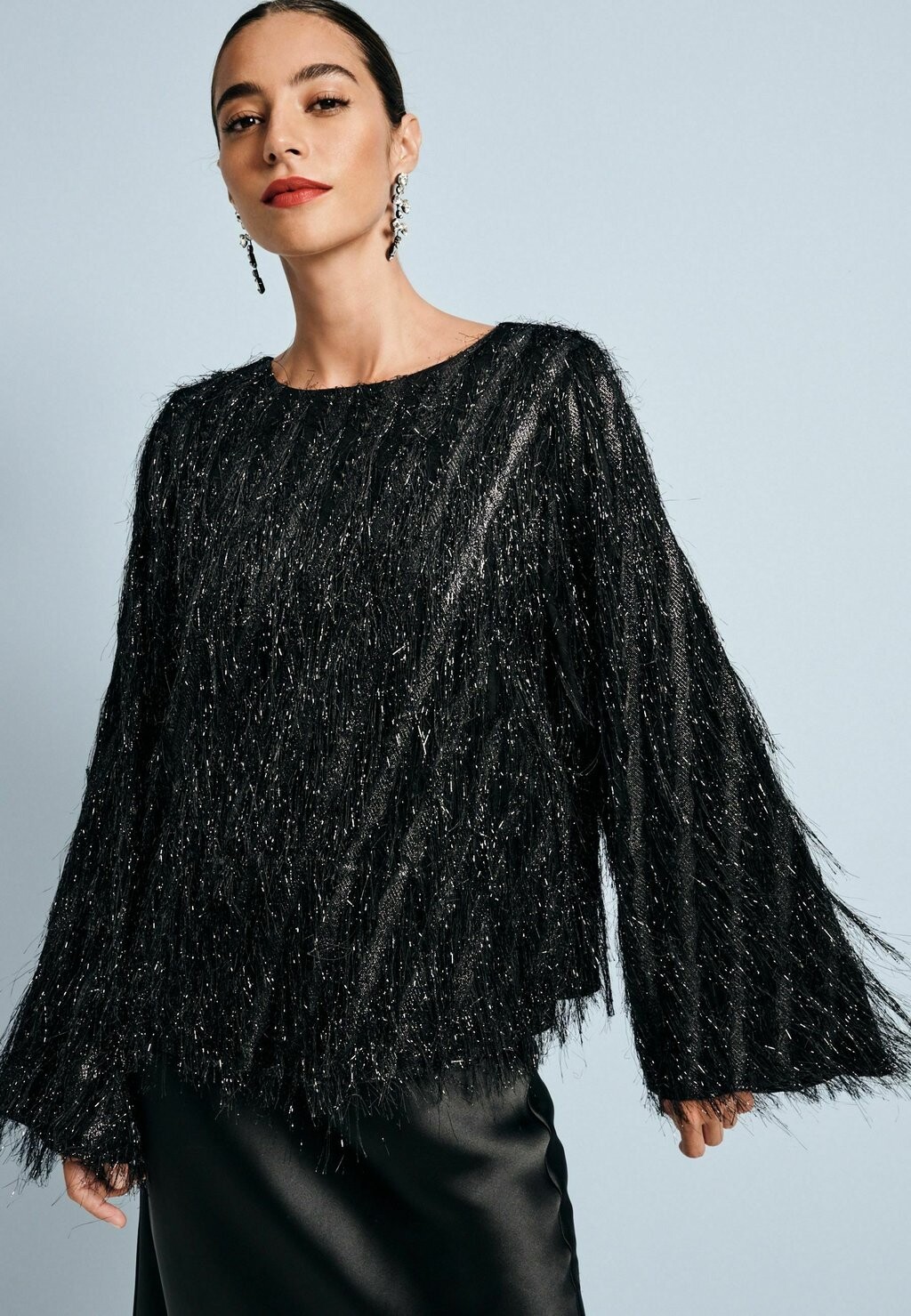 

Блуза SPARKLE FRINGE Next, черный