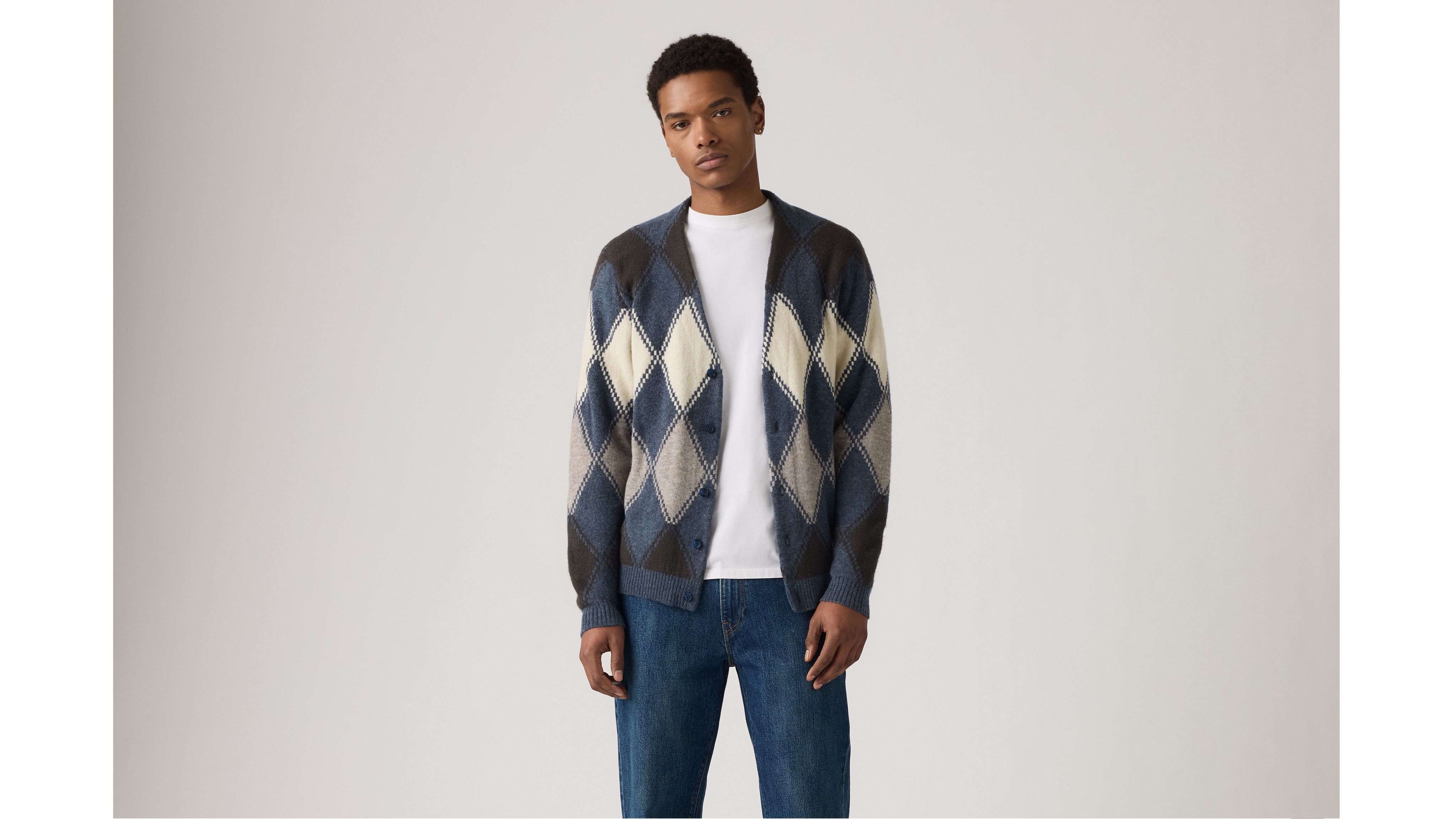 Кардиган Валенсия Levi's, Jaime Geo Argyle Vintage Indigo - Blue — фото 2
