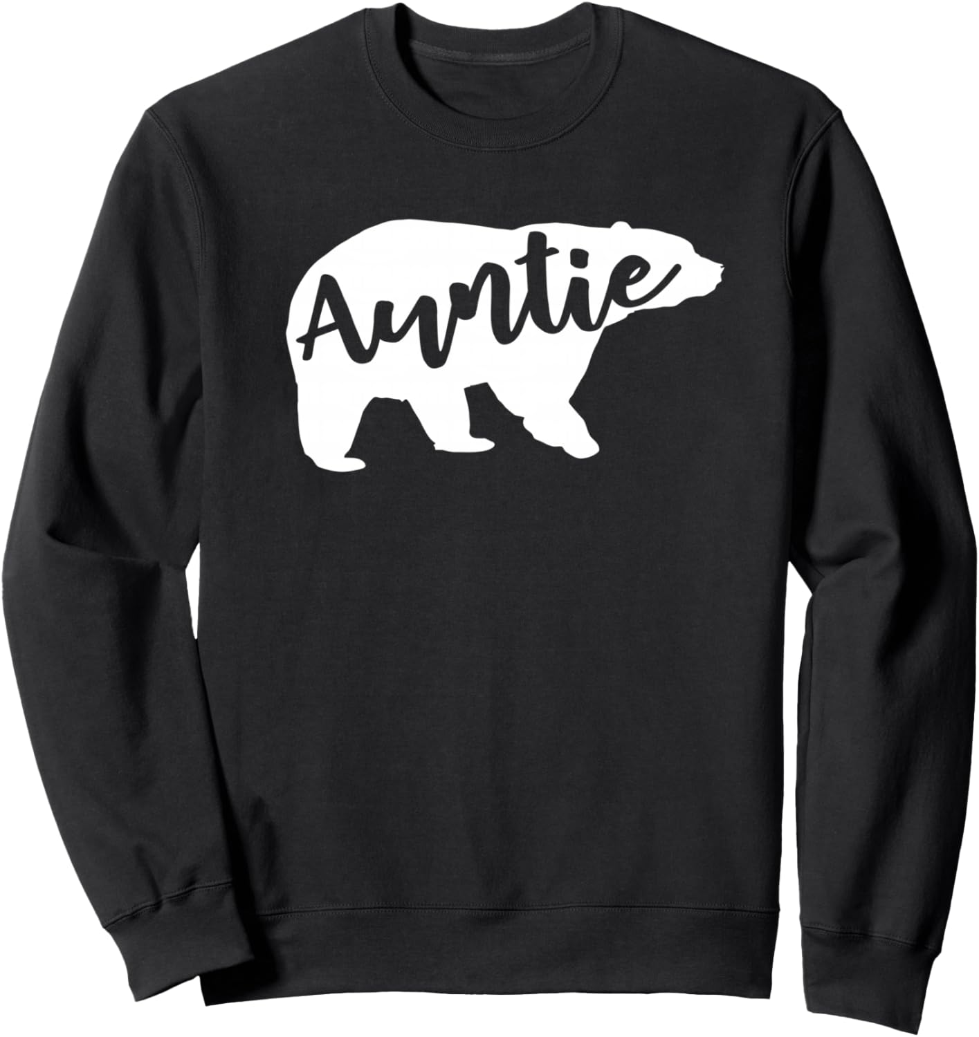 

Забавная милая толстовка с надписью Тетушка-медведица для объявления о рождении ребенка Funny Auntie Bear Baby Reveal Announcement, черный