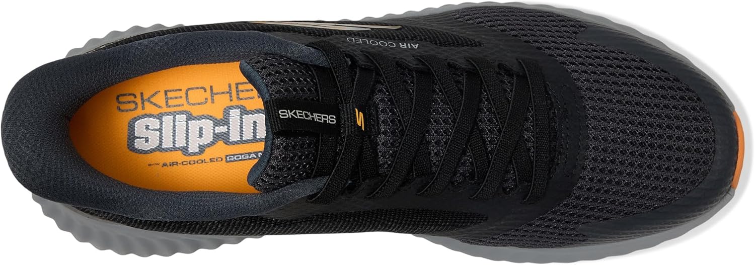Мужские кроссовки Skechers Go Run Now Starfuse на шнуровке без застежек, черный/серый — фото 2