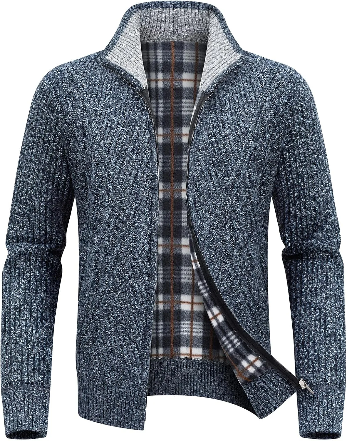 

Мужской кардиган Lamgool с длинным рукавом и воротником-стойкой