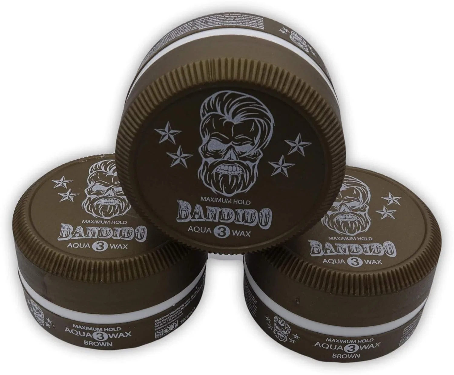 Матовая волокнистая паста для укладки волос «Aqua Hair Wax No. 3» от Bandido, 3 x 150 мл Bandido, No.3