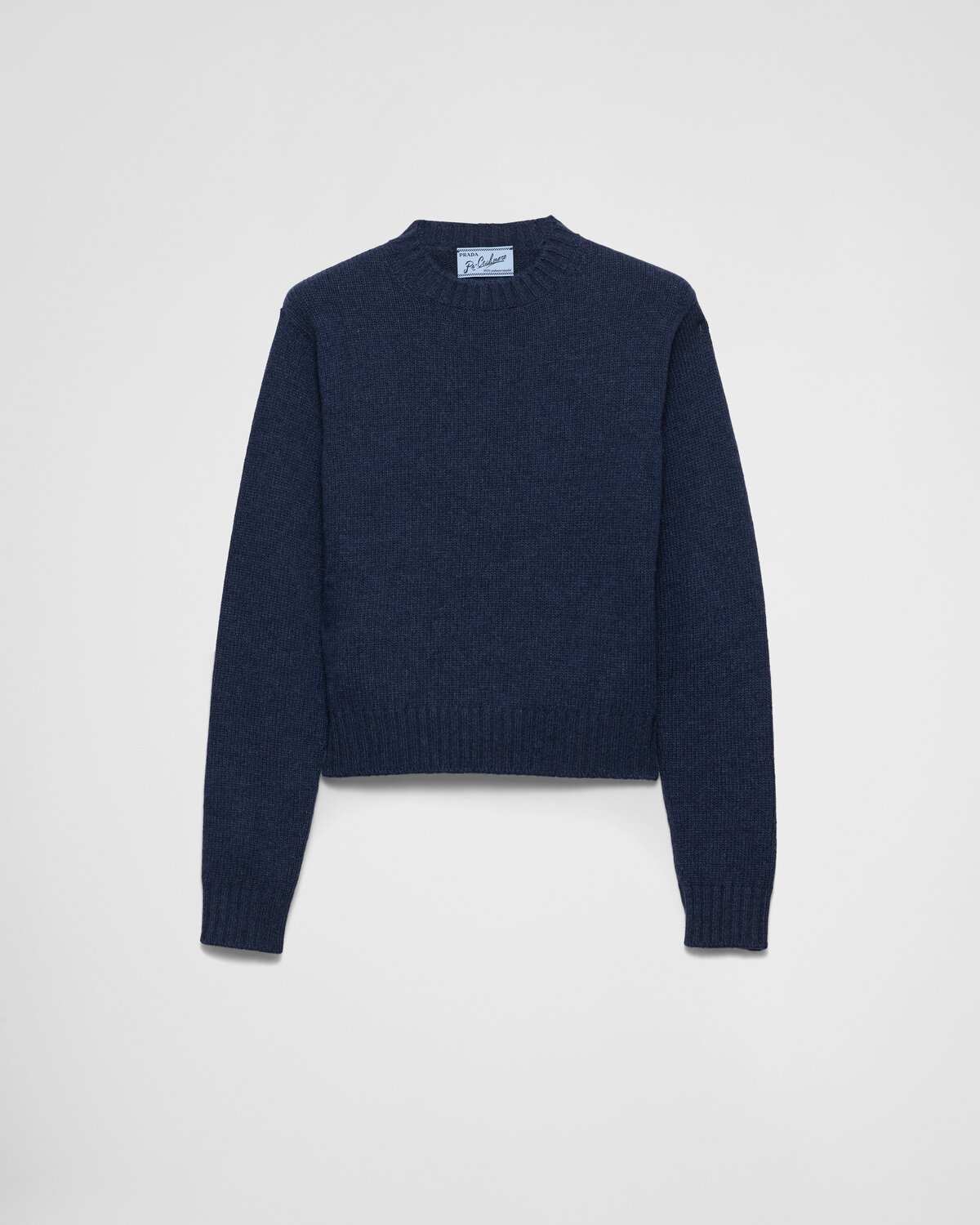 

Свитер из рубчатого трикотажа Re-Cashmere Prada, синий