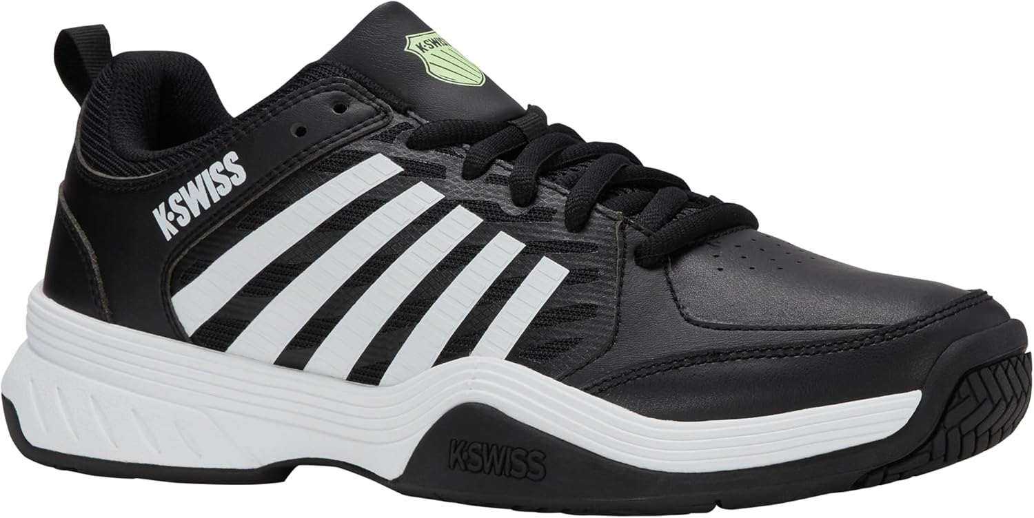 Мужские теннисные кроссовки K-Swiss Court Express 2, белый/черный/зеленый — фото 2