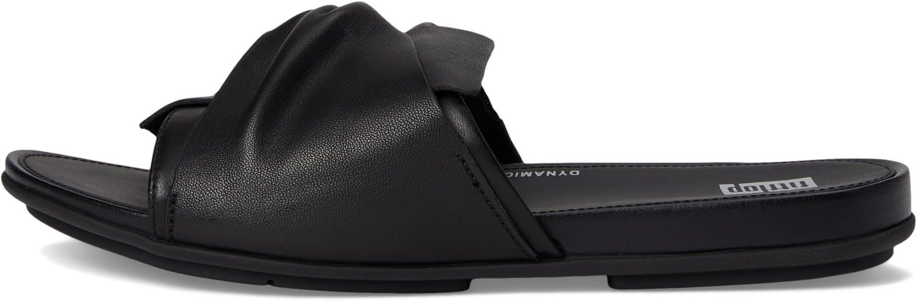 Сандалии FitFlop Gracie Soft-Twist Leather Slides, цвет All Black — фото 4