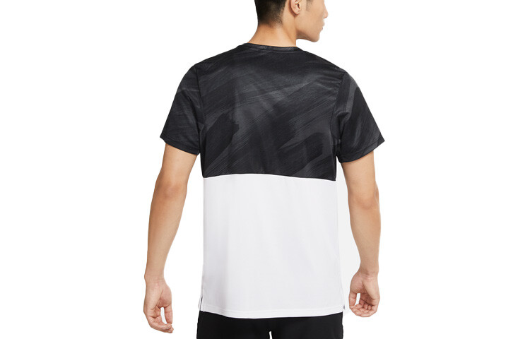 Футболка Dri-Fit мужская черная/белая Nike, черный/белый — фото 2