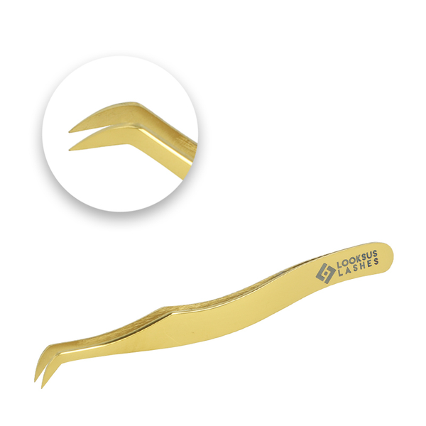 

Пинцеты для наращивания ресниц 5, 1 упаковка. Looksus Lashes Gold premium