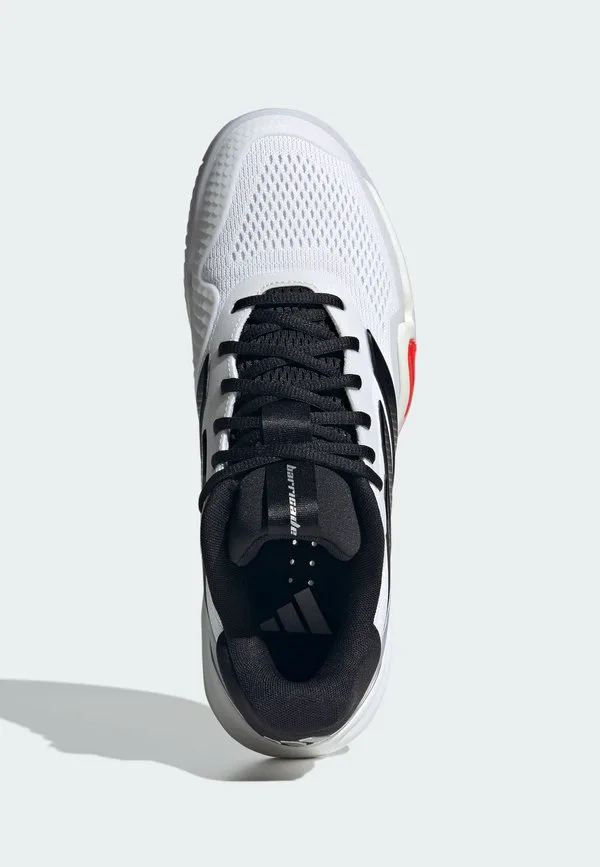 Теннисные кроссовки barricade 14 для игры на всех типах кортов Adidas Performance, Cloud White Core Black Lucid Red — фото 3