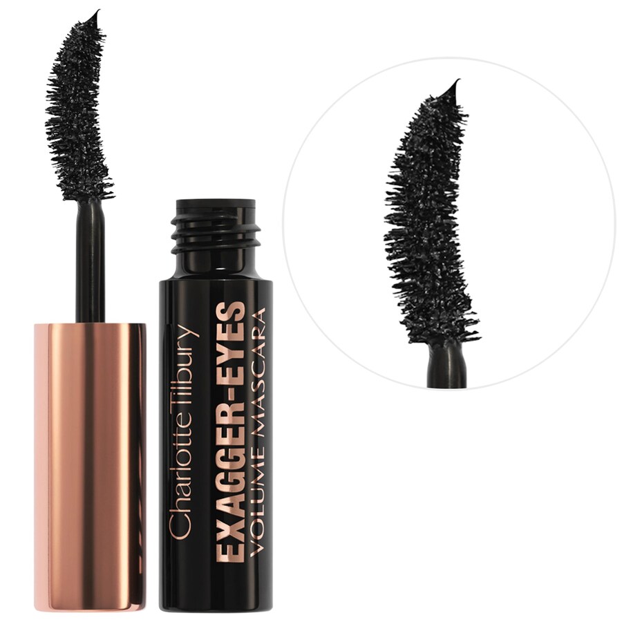 Мини-тушь для ресниц Charlotte Tilbury Pillow Talk Push Up Lashes! Exagger-Eyes Volumizing and Curling, Exagger-black, 4 мл