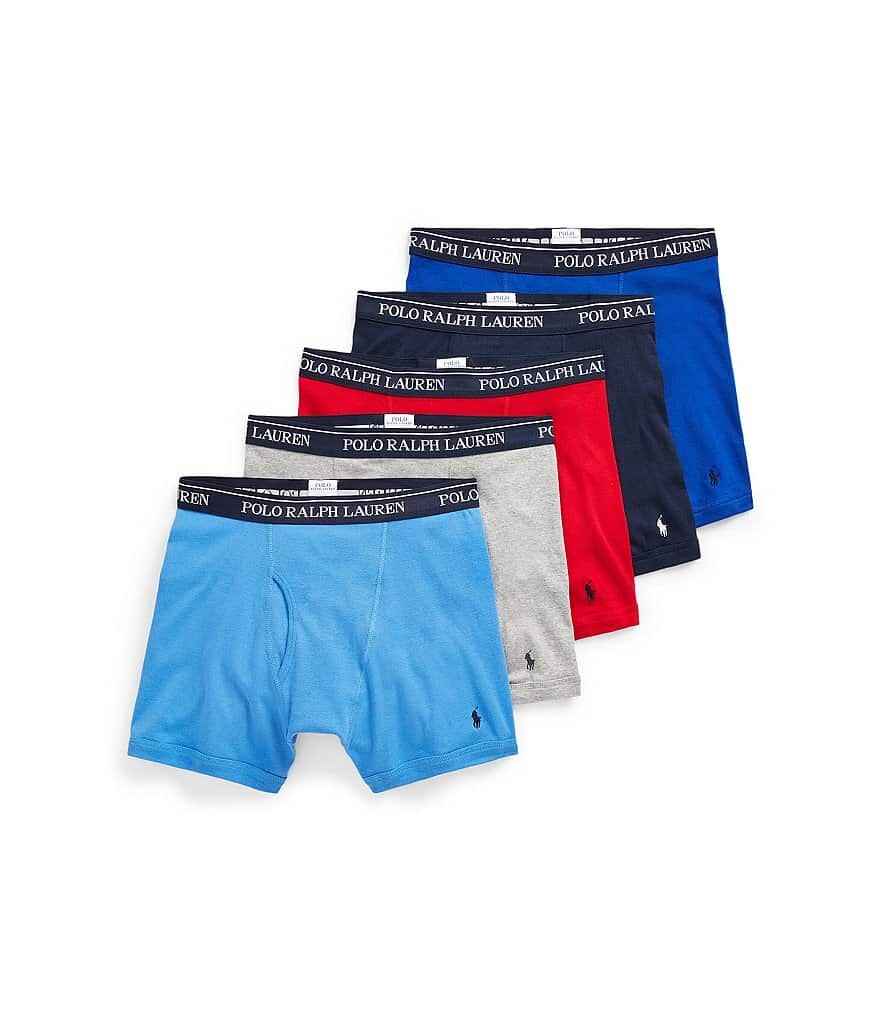 

Классические хлопковые трусы-боксеры Polo Ralph Lauren, 5 шт., мультиколор