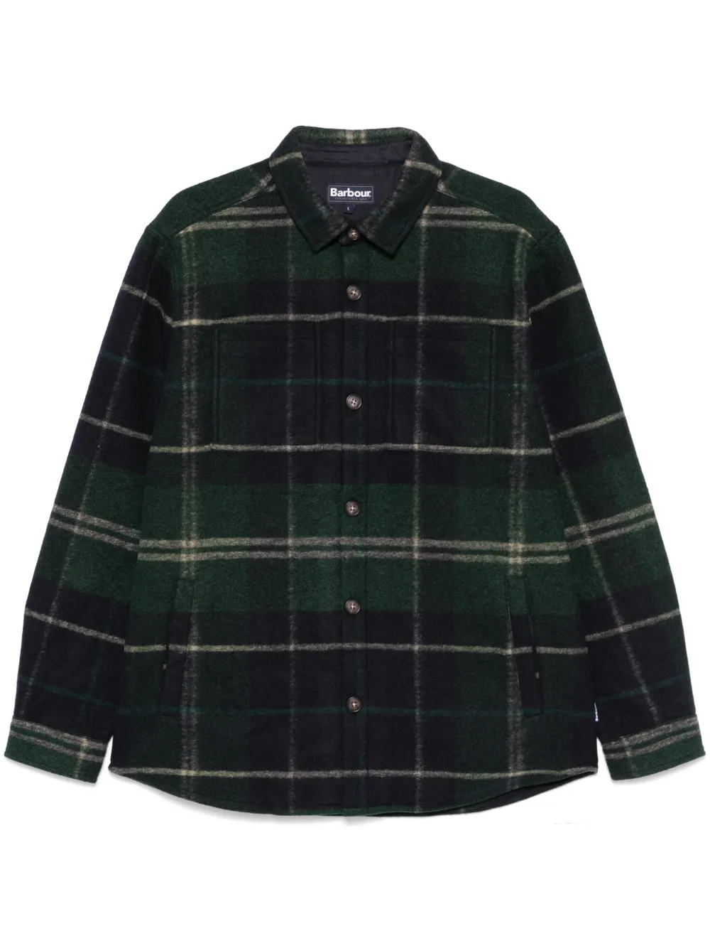 

Куртка-рубашка в клетку тартан Barbour, зеленый
