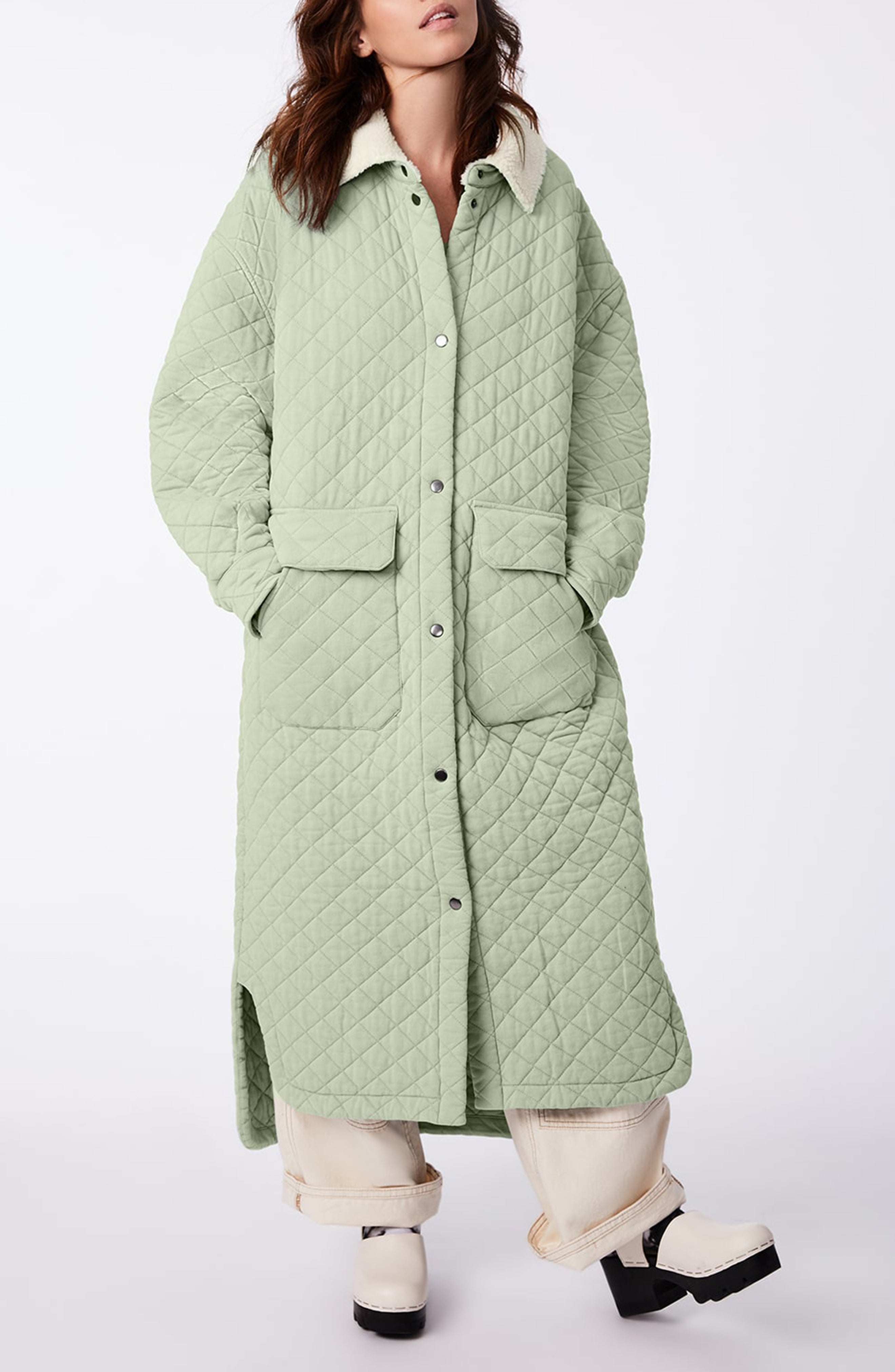 

Стеганая куртка полной длины Bernardo, цвет faded olive