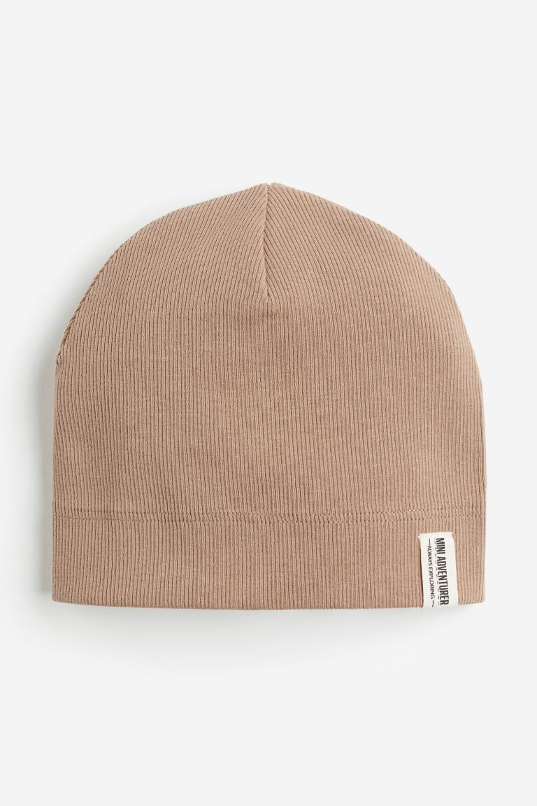 

Ребристая шапка H&M, бежевый