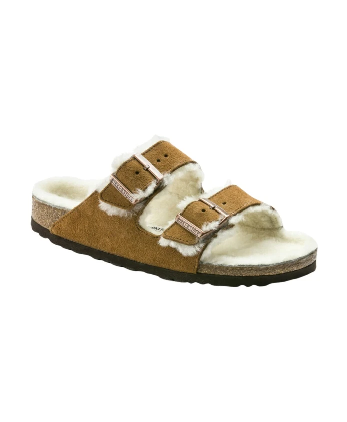 

Босоножки из овчины Arizona Birkenstock, коричневый