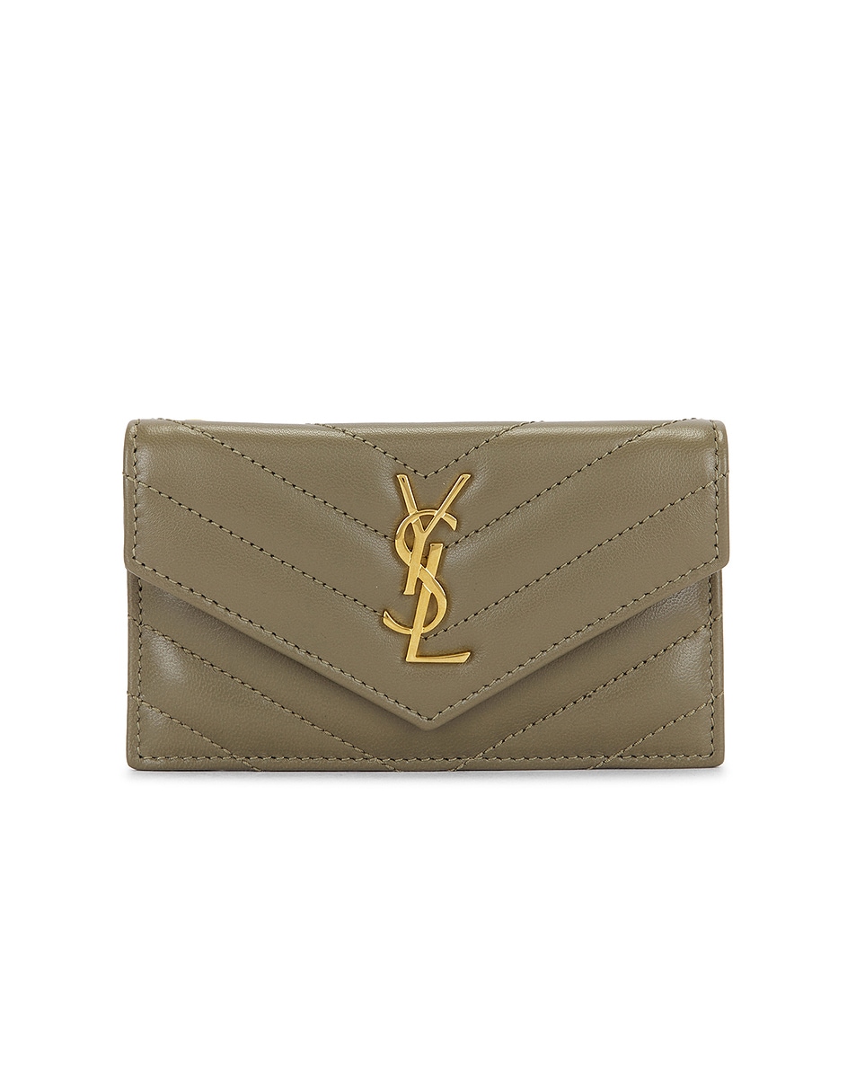 

Чехол для кредитных карт Zipped Fragments Saint Laurent, Strong Moss