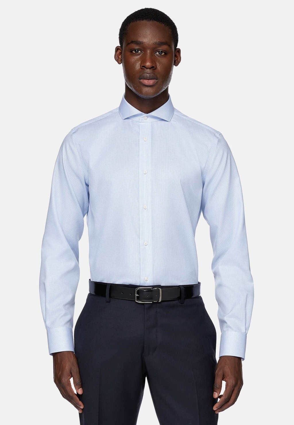 

Официальная рубашка ULTIMATE TWILL CHECKED REGULAR FIT Boggi Milano, светло-голубой