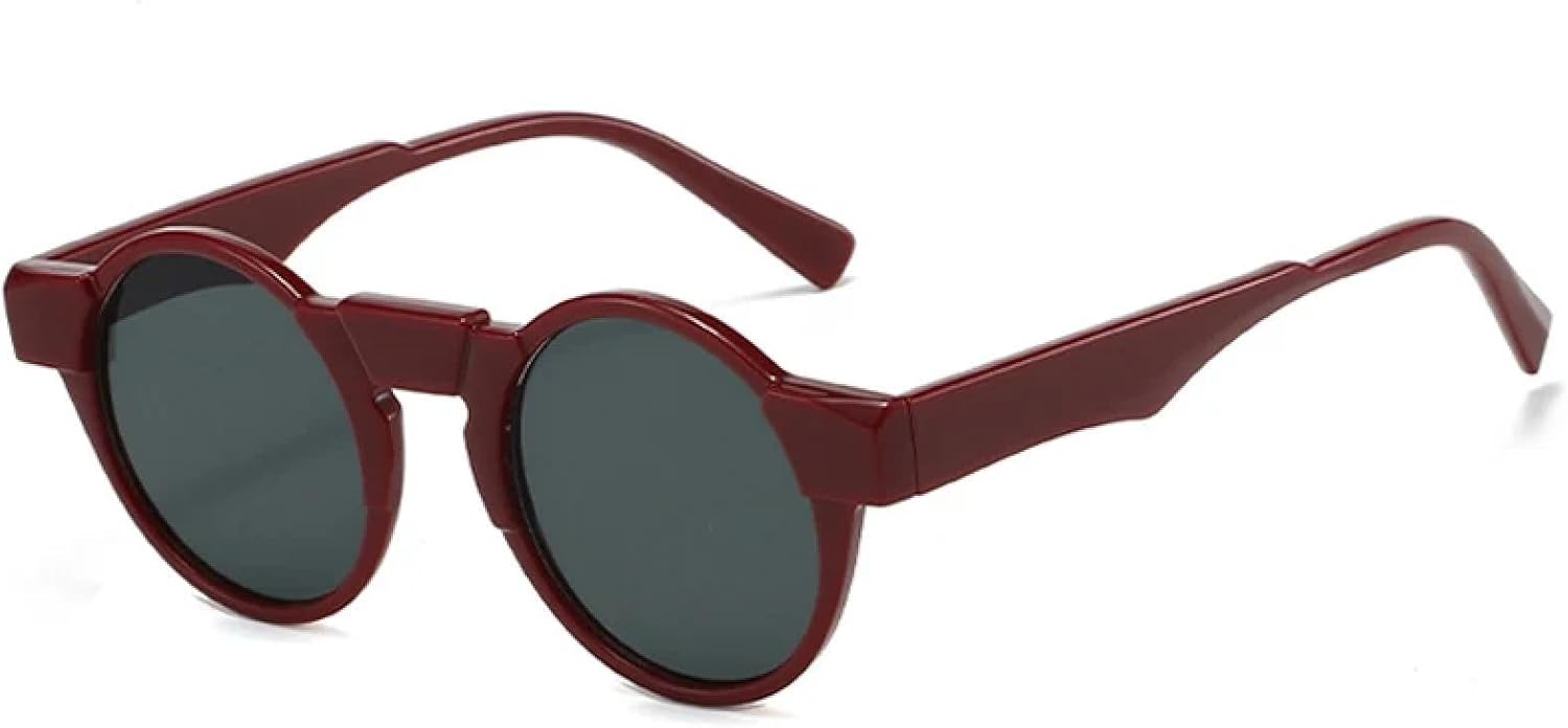 

Солнцезащитные очки с защитой от УФ-излучения UV400 для женщин и мужчин | Маленькие круглые, конфетные, в стиле панк | для занятий спортом на открытом воздухе DSVIGF, Red Grey