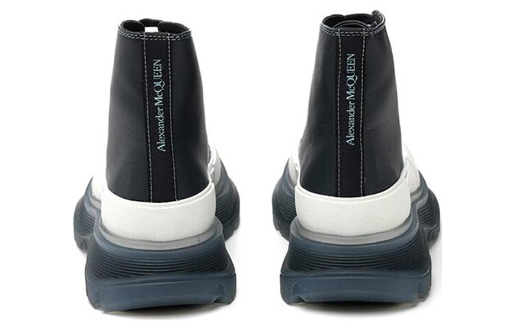 Ботинки Tread Slick Martin женские высокие темно-синие Alexander Mcqueen — фото 4