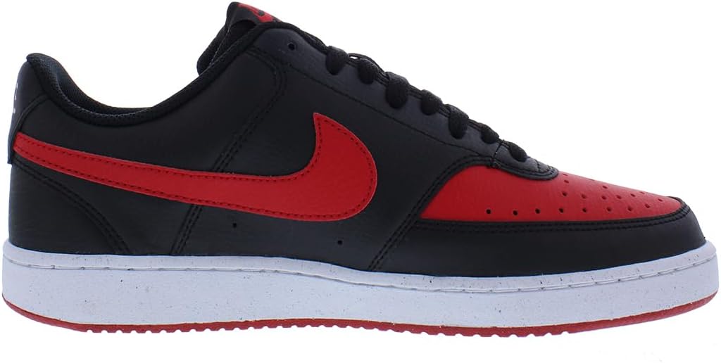 Кроссовки Nike Mens Court Vision LoSneaker, Black/University Red/White-Black — фото 2
