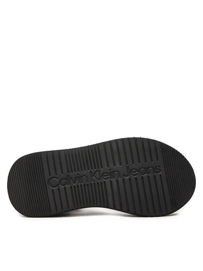 Сандалии Calvin Klein Jeans Sandal Velcro Webbing In Mtl YW0YW01480, черный — фото 4