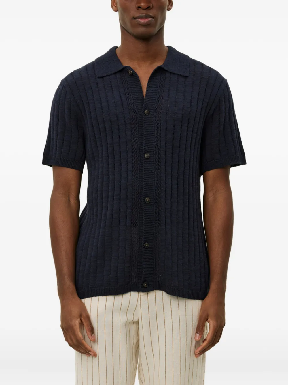 

Кардиган с короткими рукавами в рубчик Les Deux