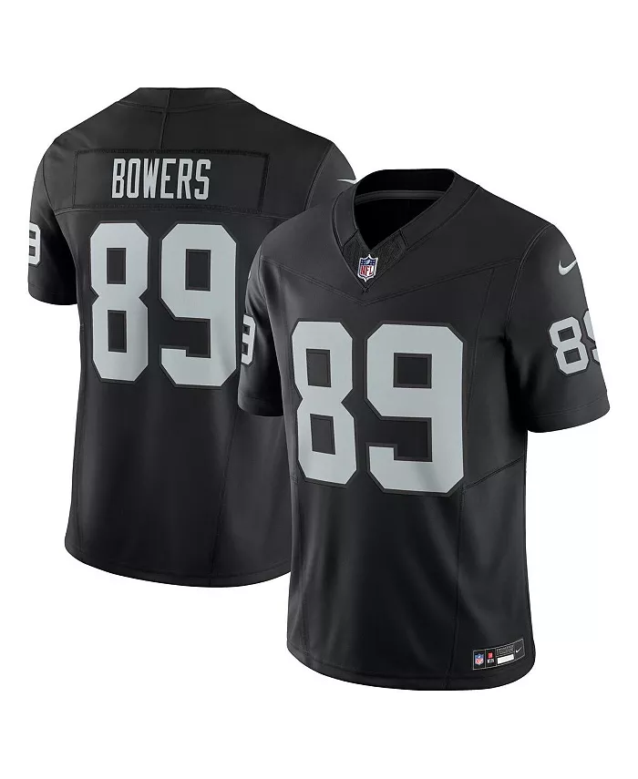 

Мужская лимитированная джерси Las Vegas Raiders Team Vapor F.U.S.E. черного цвета Brock Bowers Nike