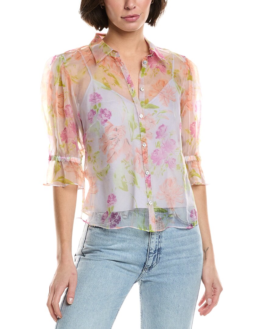 

Cinq à Sep Шелковый топ Fiona Midnight Cinq à Sept, фиолетовый