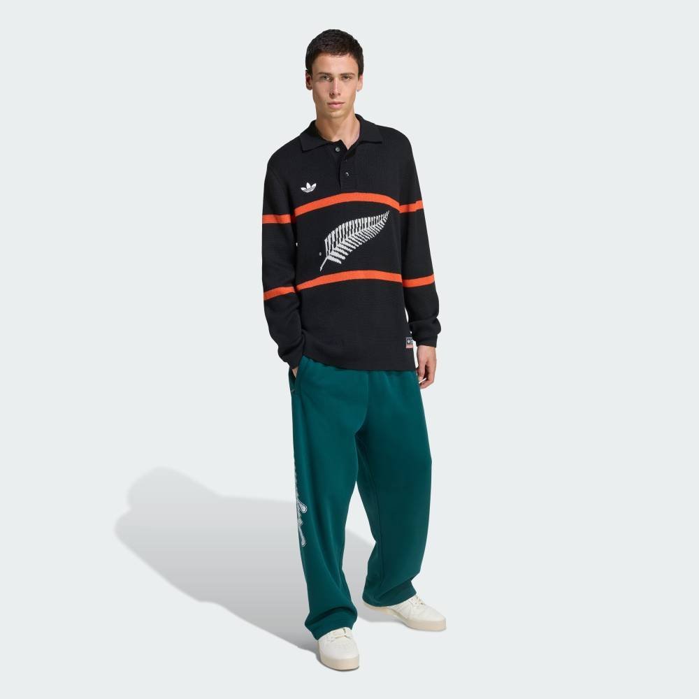 Свитшот Originals & All Blacks Knit Polo Adidas, black — фото 3