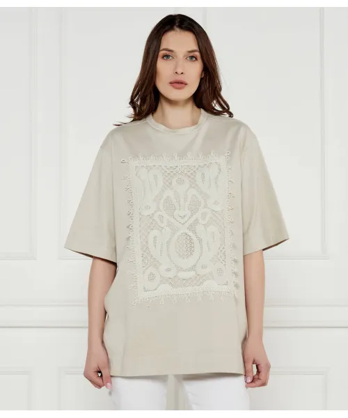 

Футболка Oversize fit Dondup - Made In Italy, бежевый