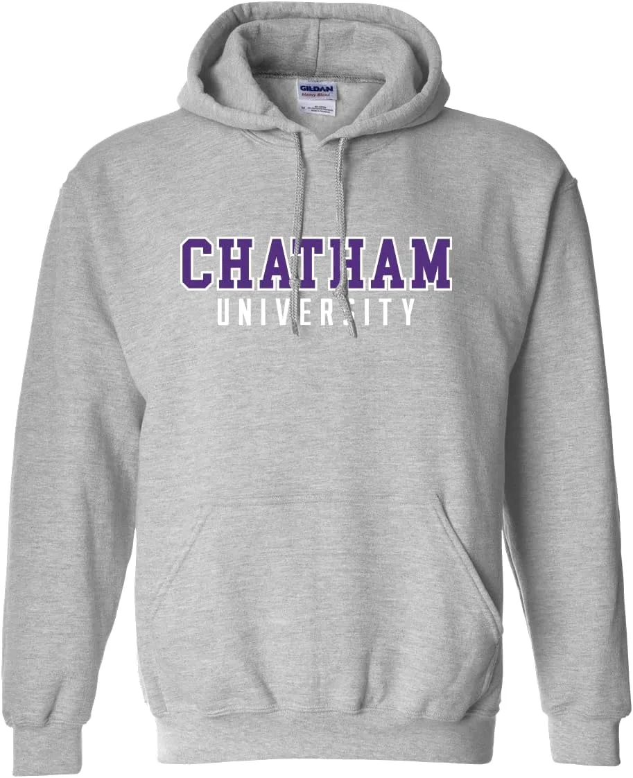 

Толстовка с капюшоном Chatham University Block Letters Two Color Unisex CreateMyTee