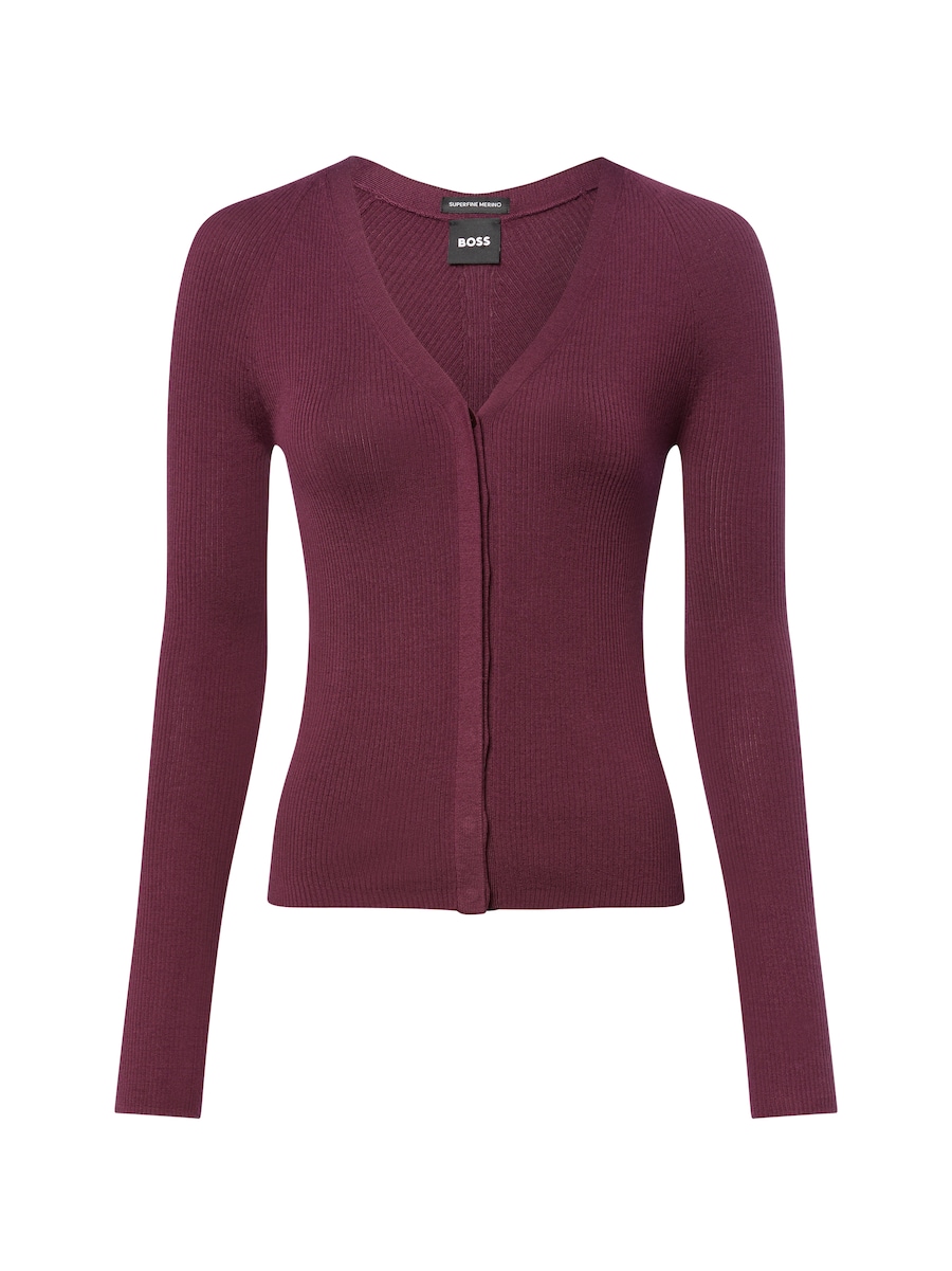 

Вязаный кардиган BOSS Friva, бургундия